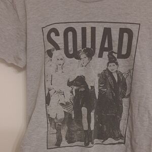 Gray Graphic T-Shirt with 'SQUAD' Print